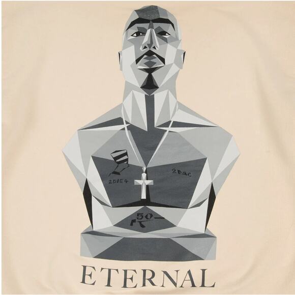 INTERSCOPE x FRAGMENT 2PAC Light Khaki Hoodie NEW in XL - Picture 7 of 11